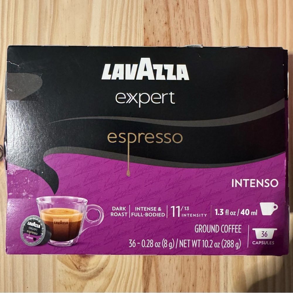 Lavazza Expert Espresso Intenso Coffee Capsules 36 Count Dark Roast
